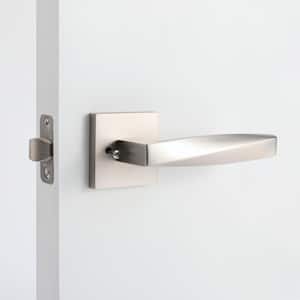 Convex Satin Nickel Privacy Bed/Bath Modern Door Handle (Left Hand)