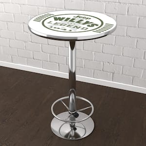 Jeep Willys Legend Green White 42 in. Bar Table