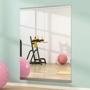 21.5 in. W x 55 in. H Rectangle Frameless Wall-Mounted HD Gym Mirror Dance Mirror Vanity Mirror, Set of 2