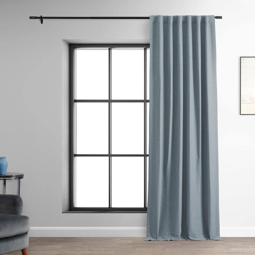 Gulf Blue Blackout Polyester Window Panel, 96 Inches