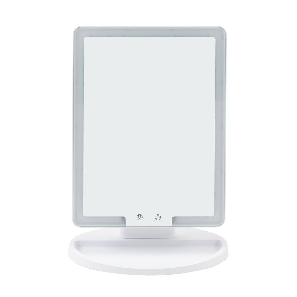 Elegant Reflective Countertop Vanity Mirror with LED Lighting
