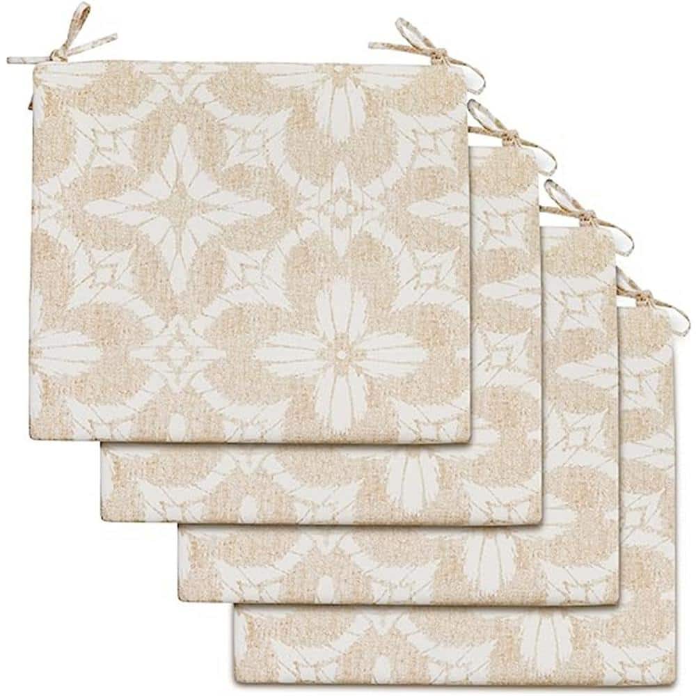 Outdoor Chair Cushions 18.5 in. x 16 in. x 3 in. Pack of 4, Patio Cushions 