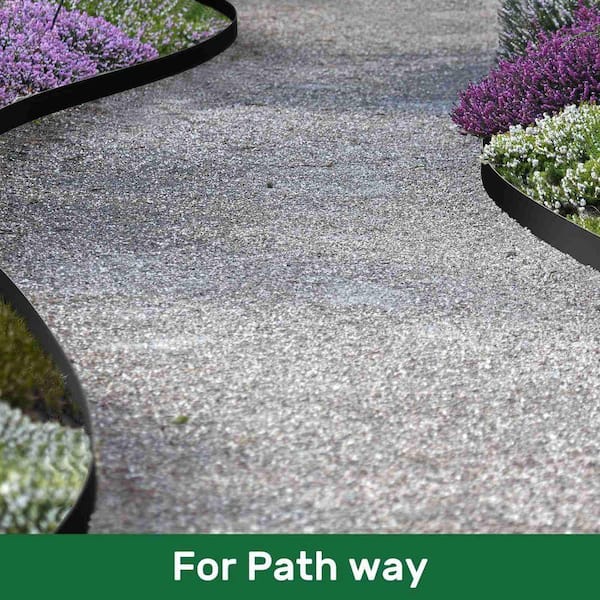 Angel Sar 49 ft. L x 3 in. H Black Plastic Landscape No-Dig Edging
