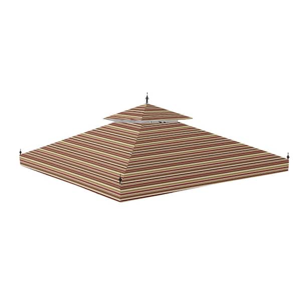 Garden Winds Standard 350 Stripe Canyon Replacement Canopy for 10 ft. x 10 ft. Arrow Gazebo