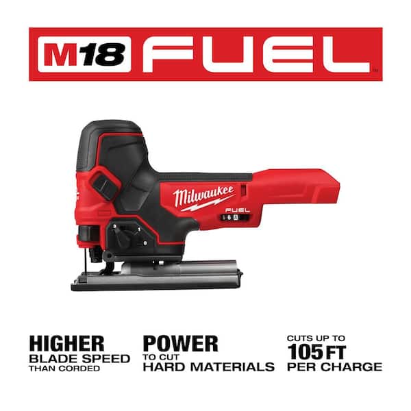 Milwaukee - M18 FUEL 18V Lithium-Ion Brushless Cordless Barrel Grip Jig Saw with 5.0 Ah Battery