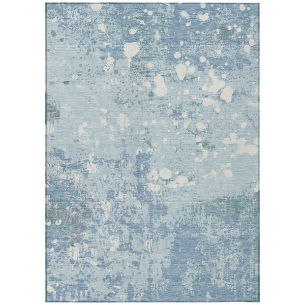 Chantille Machine Washable Indoor/Outdoor Abstract ACN2679 Sky 10 ft. x 14 ft. Area Rug