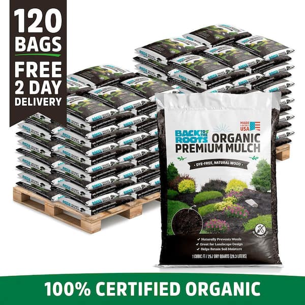 Organic Value Bulk Black Bark Mulch Pallets (120 1 cu. ft. Bags)