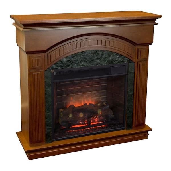 Estate Design Haley 40 in. Electric Fireplace in Walnut-DISCONTINUED