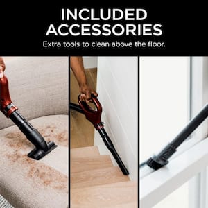 Rotator Lift-Away Bagless Corded Upright Vacuum with PowerFins and Self-Cleaning Brushroll in Red - ZD402