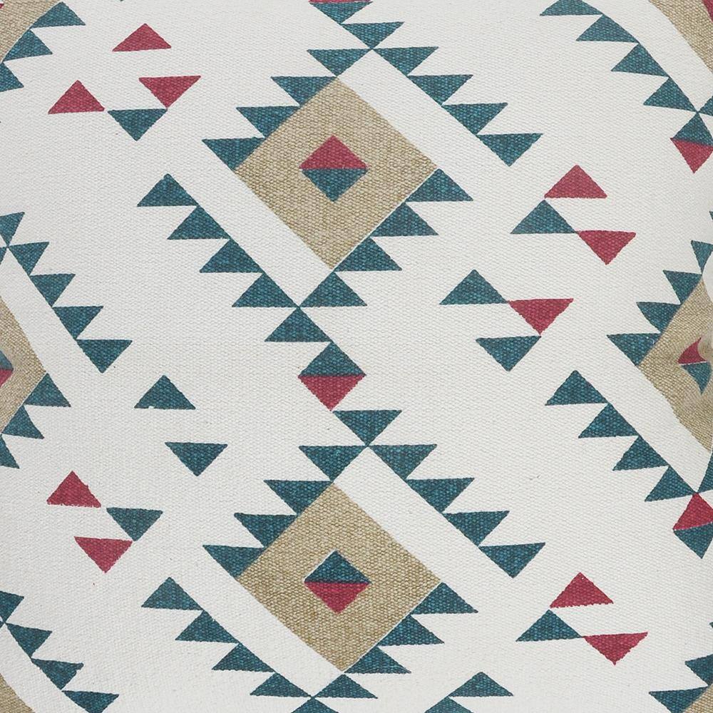 Gemma Multicolor Cotton Geometric Throw Pillows with Tassels, 20" x 20", Set of 2
