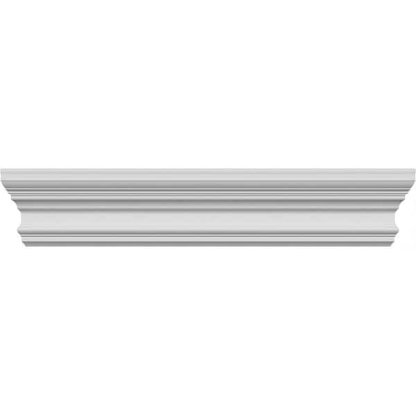 Ekena Millwork 1/2 in. x 151 in. x 5-1/2 in. Polyurethane Seville Crosshead Moulding