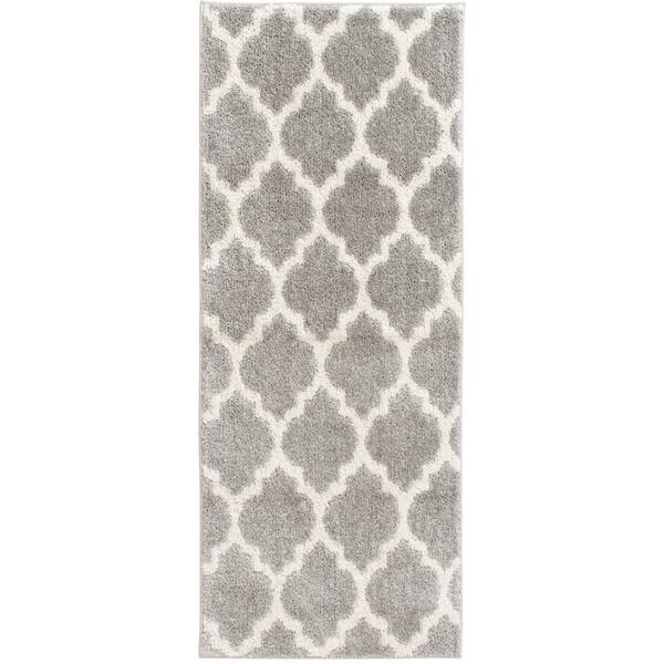Seyward Light Gray/Buff 2 ft. x 5 ft. Trellis Runner Rug