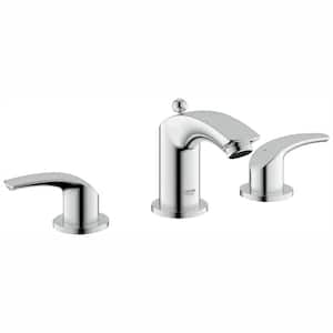 Eurosmart 8 in. Widespread 2-Handle Low-Arc Bathroom Faucet in StarLight Chrome