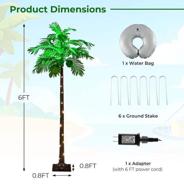 Livhil 20 Pcs Coconut Palm Model Trees, Scenery Model Plastic