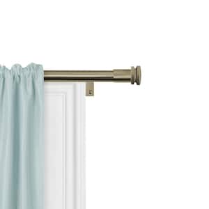 48 in. Single Curtain Rod in Brass with Cap Finial