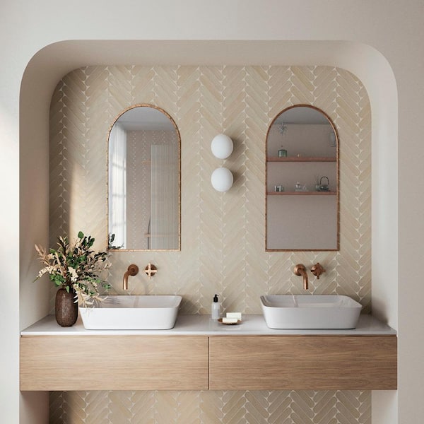 Pastilla White 2 in. x 10 in. Subway Glossy Porcelain Wall Tile (0.120 sq. ft./Each)