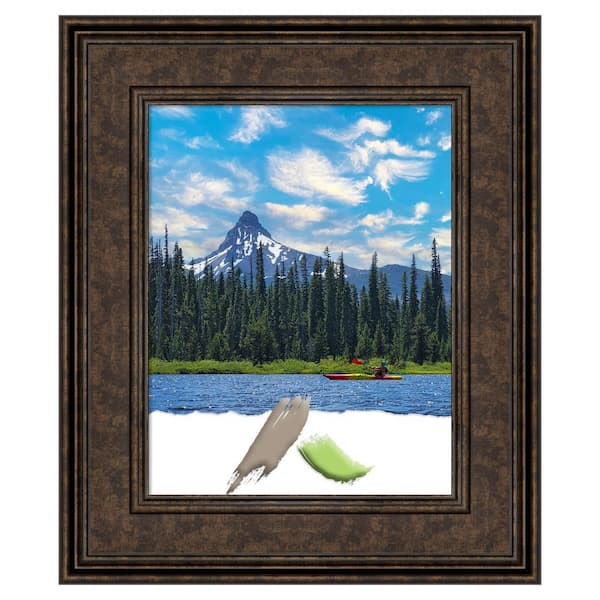 Amanti Art Ridge Bronze Picture Frame Opening Size 11 x 14 in.