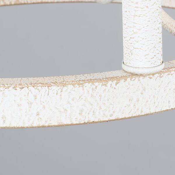 その他 wawa ZJVAIVE 4-Light Vintage White Candle Design Circle Iron