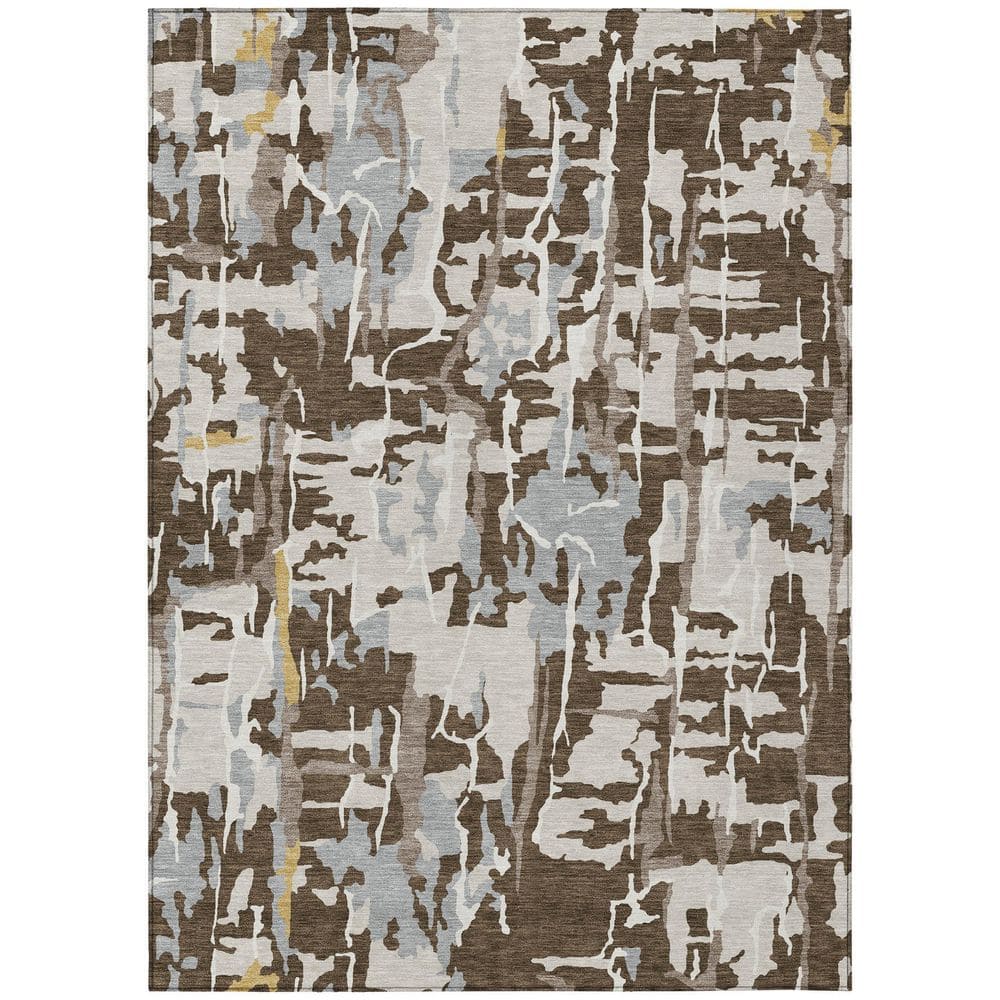 Chantille Machine Washable Indoor/Outdoor Abstract ACN2972 Chocolate 3 ft. x 5 ft. Area Rug price history on PriceWatchPro