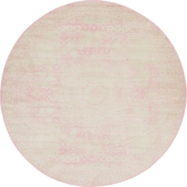 Bromley Wells Pink 8 ft. Round Area Rug