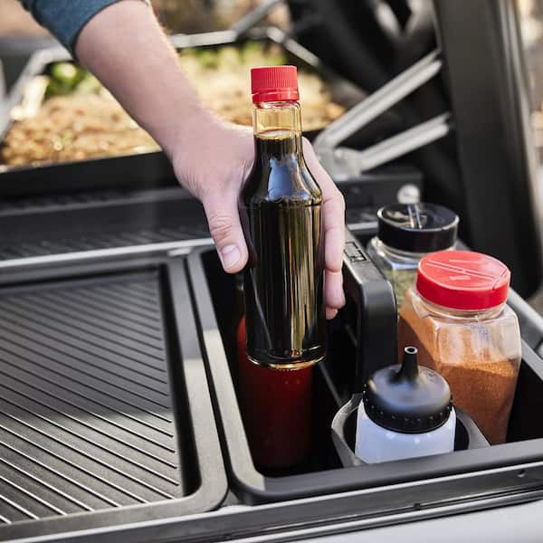 Weber Works ふた付きキャディ#3400128 Weber Weber Works Caddy with Tray Lid 3400128 - The Home Depot