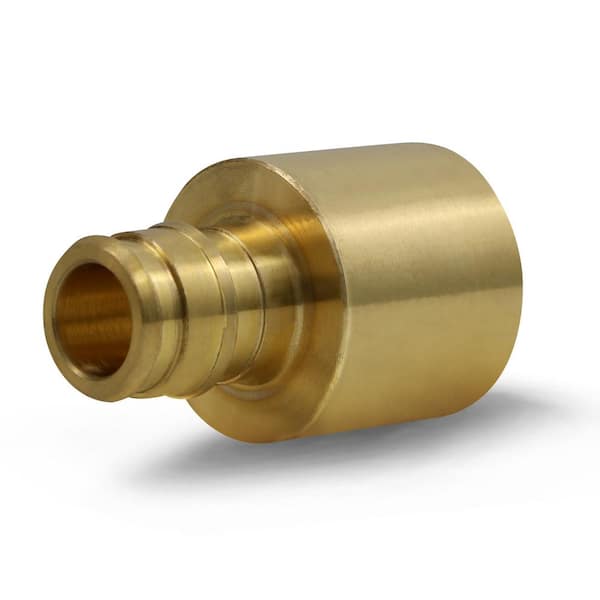 PLUMBFLEX 1/2 in. x 3/4 in. 90° PEX A x Female Sweat Expansion Pex Adapter, Lead Free Brass for Use in Pex A-Tubing