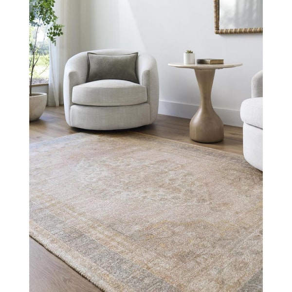 Galey Alix Luciana I Traditional Medallion Taupe, 8 ft. x 12 ft.  Area Rug