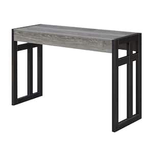 Monterey 50 in. Weathered Gray/Black Standard Rectangle Wood Console Table