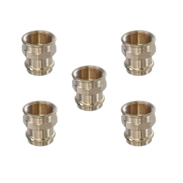 Viega ProPress 1-1/4 in. Press x 1-1/4 in. FPT Zero-Lead Bronze Adapter (5-pack)