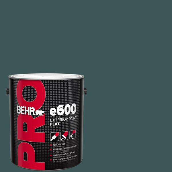 BEHR PRO 1 gal. #PPU12-01 Abysse Flat Exterior Paint