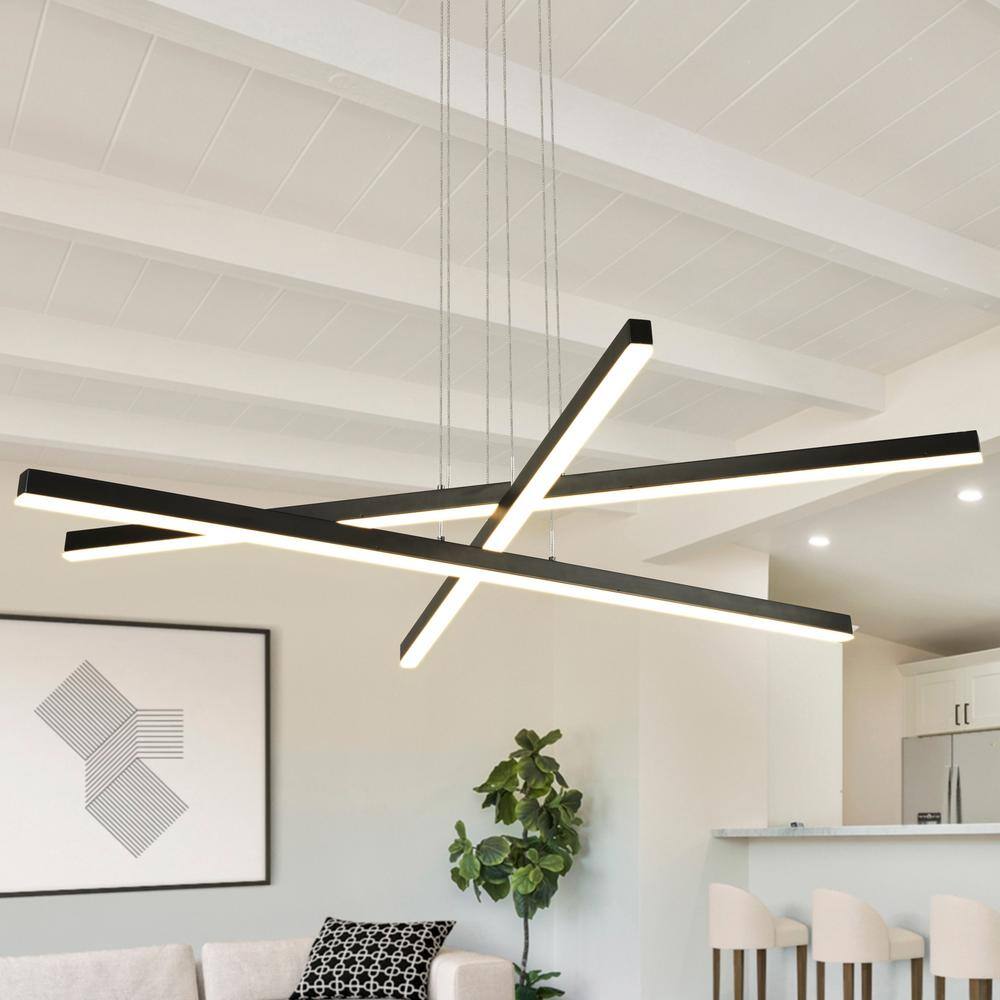 Sirius 40" Black Aluminum LED Pendant Light