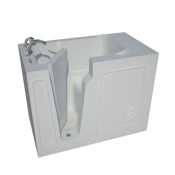 Universal Tubs Nova Heated 4.4 ft. Walk-In Non-Whirlpool Bathtub in White with Chrome Trim