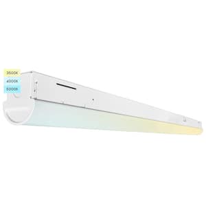 4 ft. 45-Watt 5940 Lumens LED White Slim Shop Light 3 Color Selectable 3500K-5000K Dimmable Damp Rated UL Listed