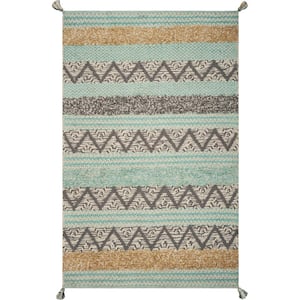 Turquoise Hermosa Beach 8 ft. x 11 ft. Area Rug