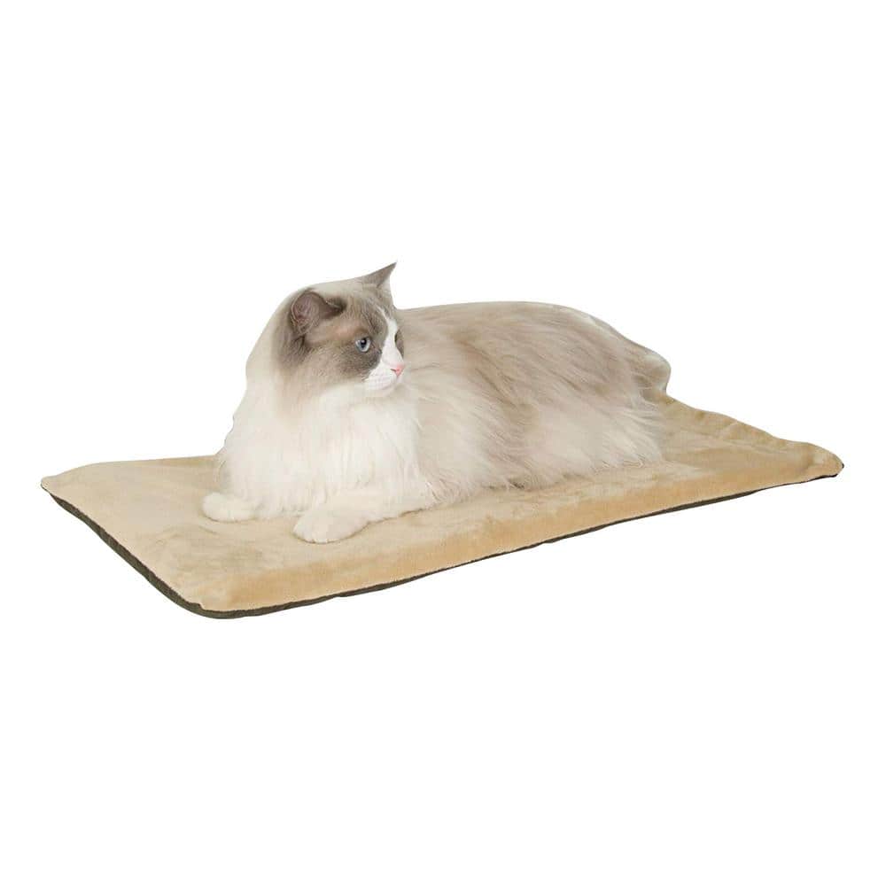 Medium Sage Foam Rectangular Heated Cat Mat