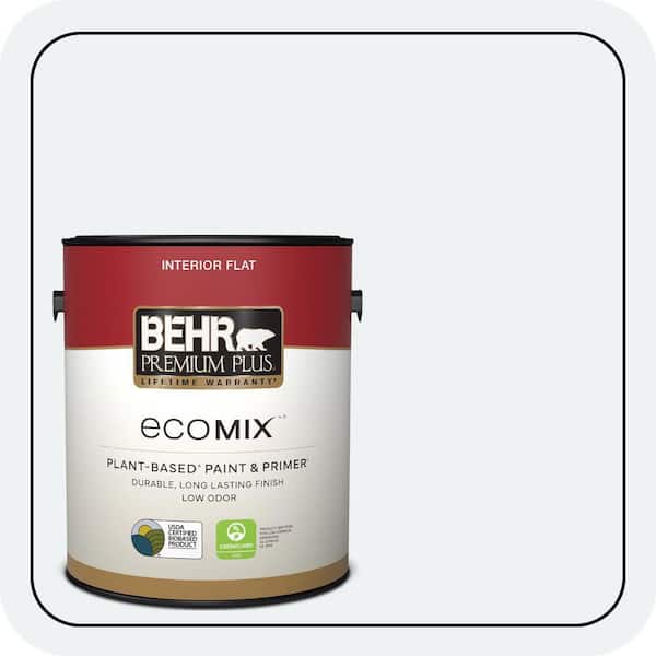1 gal. #BL-W10 Maui Mist Flat EcoMix Plant-Based Interior Paint & Primer