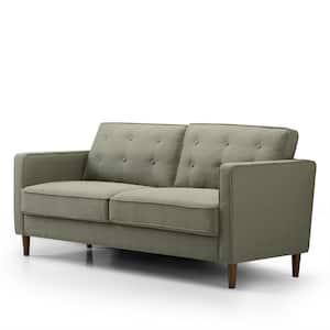 Lauren 30.3 in. Pear Green Polyester 3-Seater Lawson Sofa with Square Arms