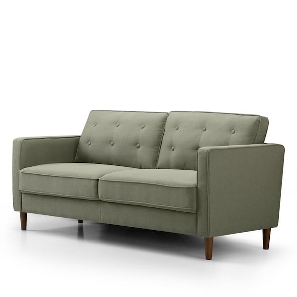 Zinus Lauren 30.3 in. Pear Green Polyester 3-Seater Lawson Sofa with Square Arms