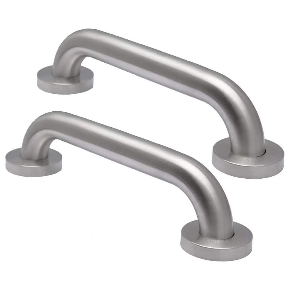 1.25 in. Diameter Stainless Steel Grab Bar Brushed Nickel Bathroom ...