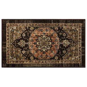 Vernazza Brown 1 ft. 8 in. x 2 ft. 10 in. Machine Washable Area Rug