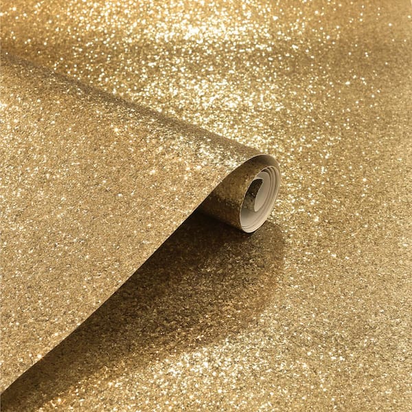 Arthouse Sequin Sparkle Gold Fabric Strippable Roll 33 sq. ft.) 900902 - The Home Depot
