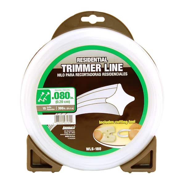 Arnold Residential 300 ft. 0.080 in. Universal 4 Point Star Trimmer Line with Line Cutting Tool