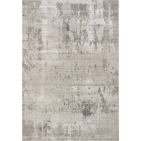 Renaissance 2 ft. X 3 ft. 11 in. Ivory/Grey Abstract Indoor/Outdoor Area Rug