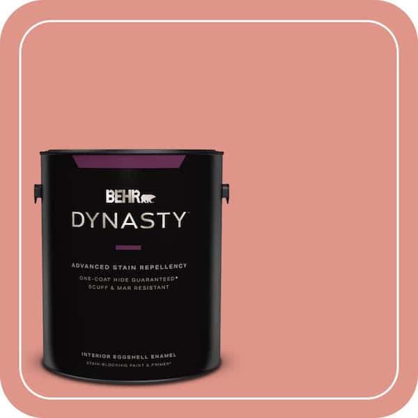 BEHR DYNASTY 1 gal. #BIC-18 Fresh Watermelon Eggshell Enamel Interior Stain-Blocking Paint and Primer