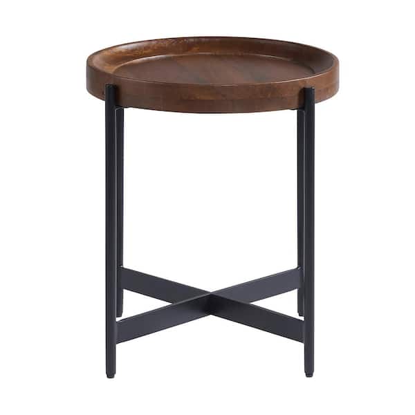 Alaterre Furniture Brookline 20 in. Chestnut Round Wood End Table