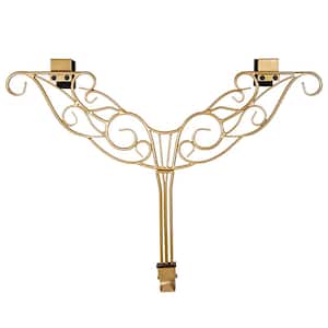Gold Metal 12 in. Artificial - 19 in. Artificial Adjustable Wreath Hanger (Antler Design)