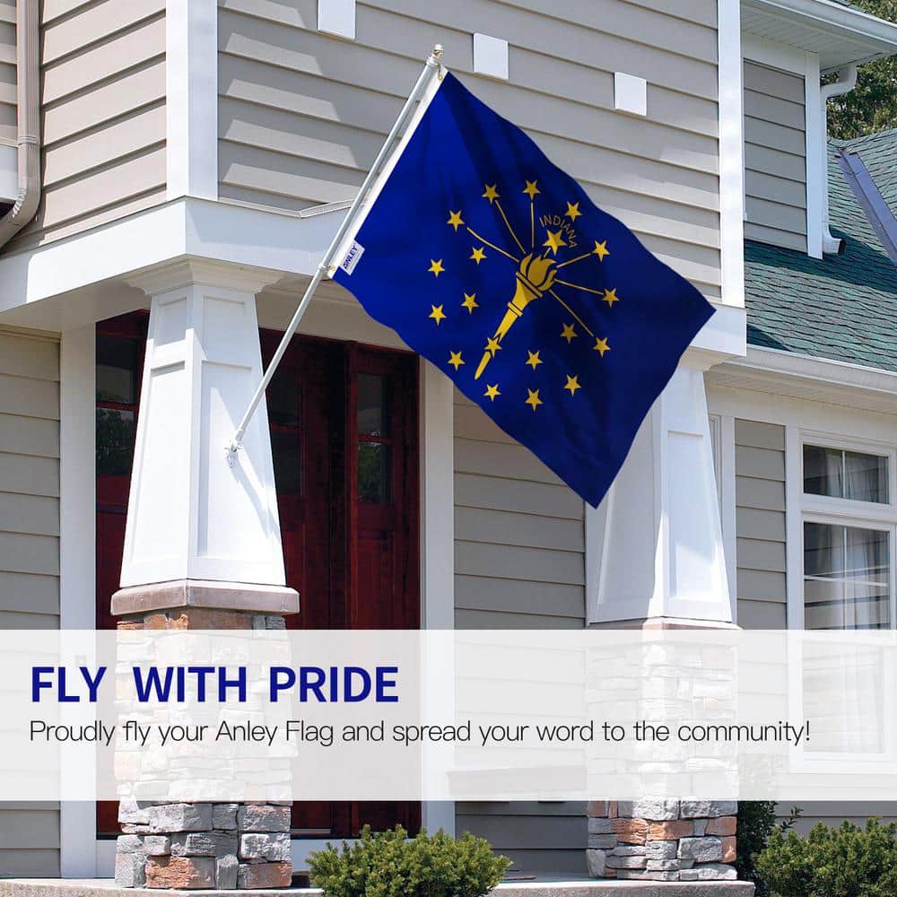 Fly Breeze 3x5 Foot Indiana State Flag with Brass Grommets