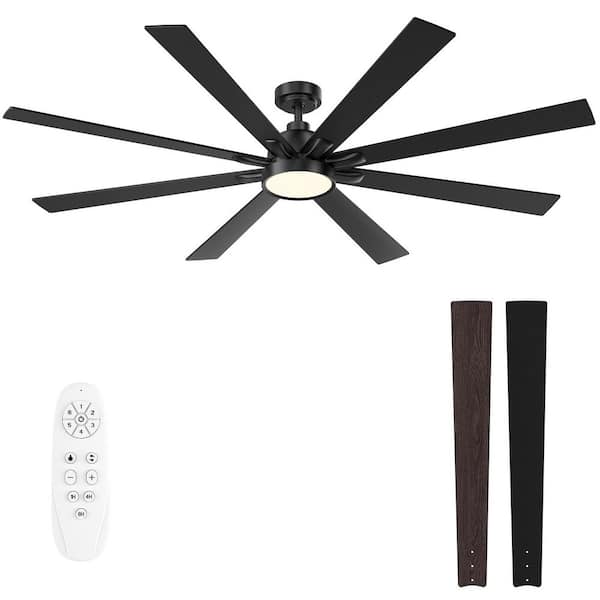 ZXXC 62 in. Indoor/Outdoor Black Downrod Mount Ceiling Fan