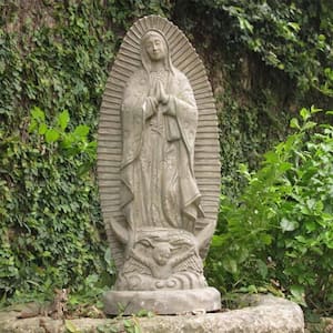 27 in. H Lady of Guadalupe Statue in Old Stone