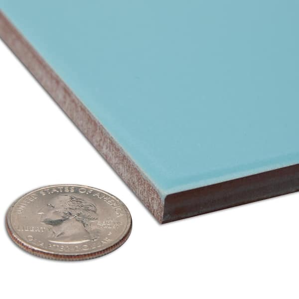 Celeste☆ Merola Tile Monocolor Celeste 7-7/8 in. x 7-7/8 in. Ceramic Floor